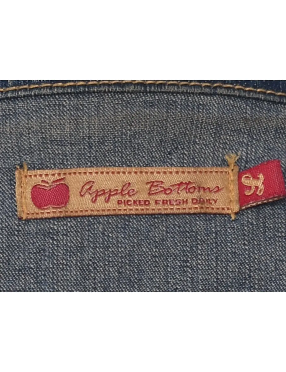 Apple Bottom 1990s Embroidered Denim Jacket - L