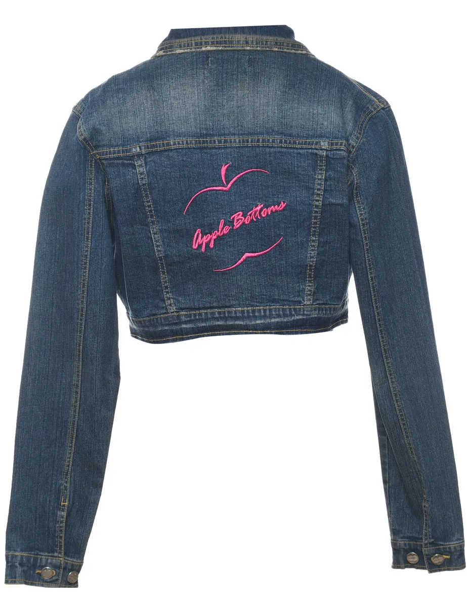 Apple Bottom 1990s Embroidered Denim Jacket - L