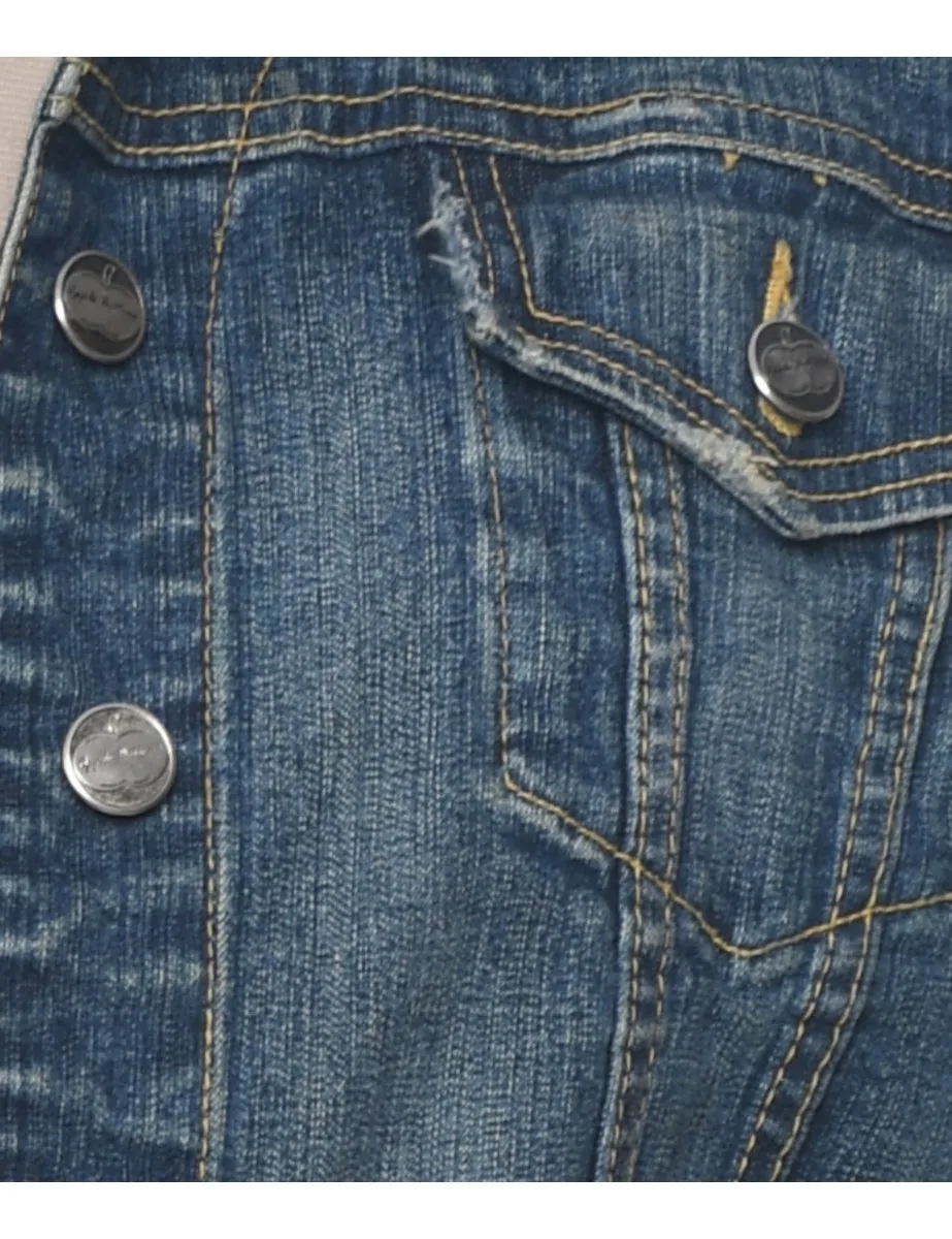 Apple Bottom 1990s Embroidered Denim Jacket - L