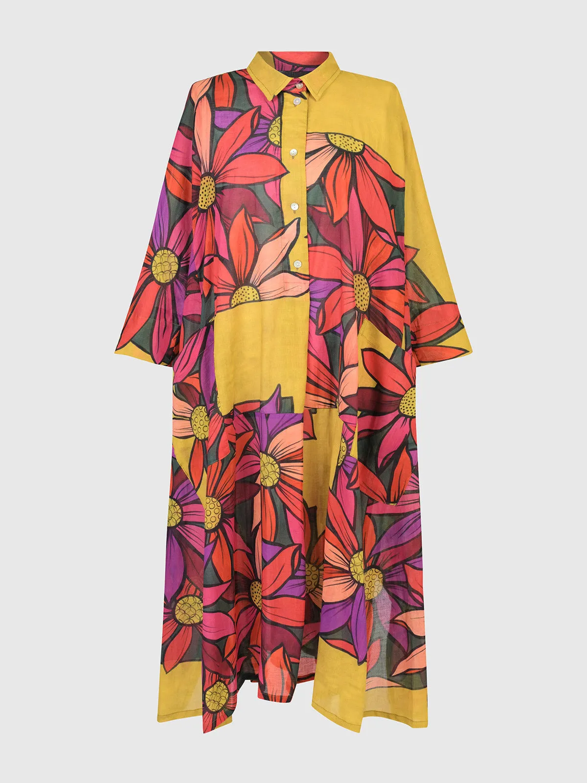 Bali Dreams Trapeze Shirt Dress, Bouquet