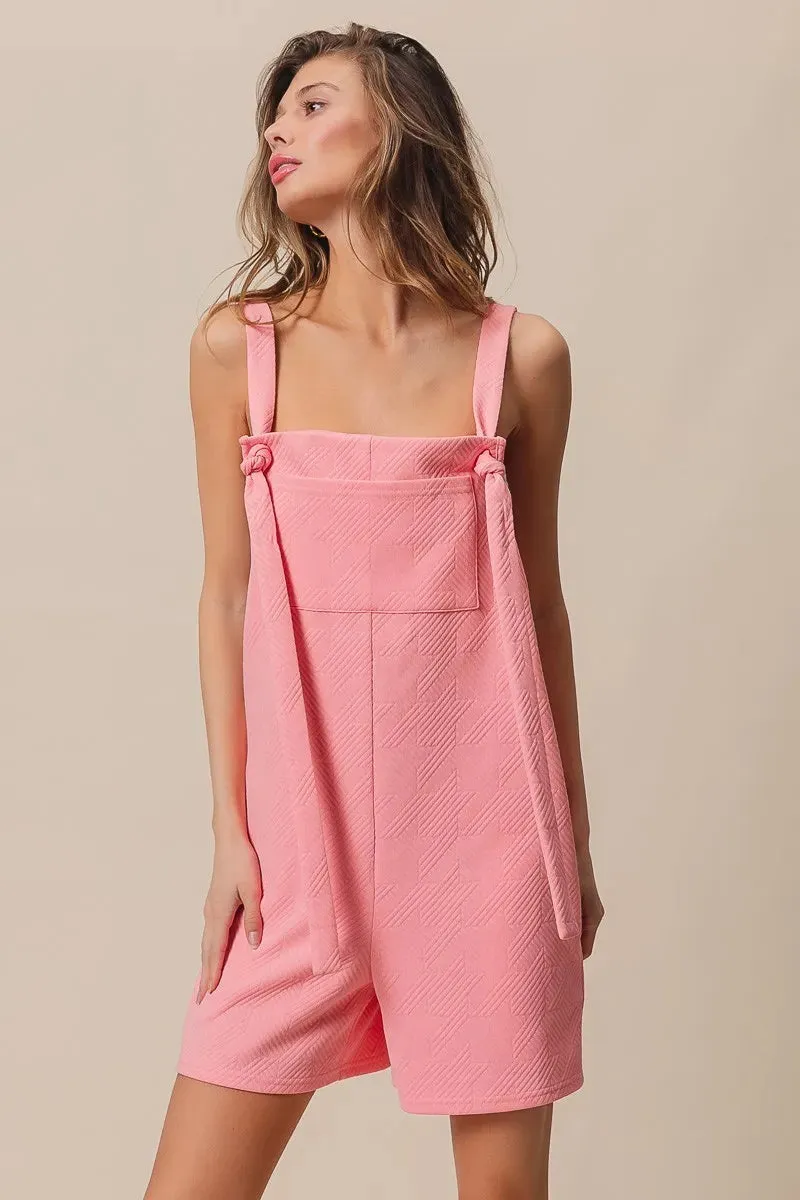 BiBi Texured Jacquard Romper with Side Pockets