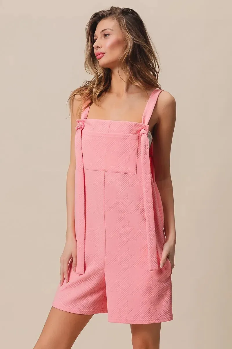 BiBi Texured Jacquard Romper with Side Pockets