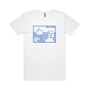 Braille Face / Iceberg Tee / White