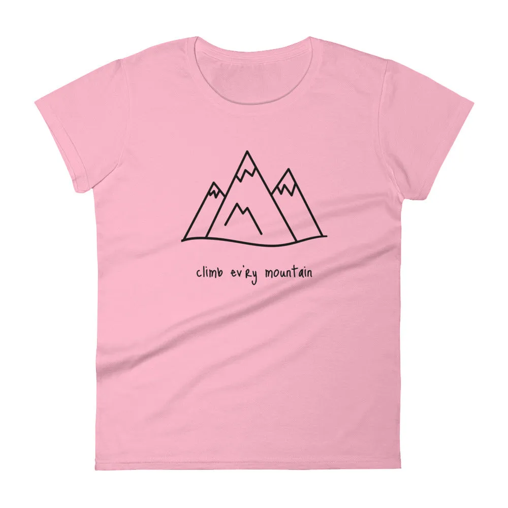 'Climb ev'ry mountain' women's short-sleeved shirt (8 colors)