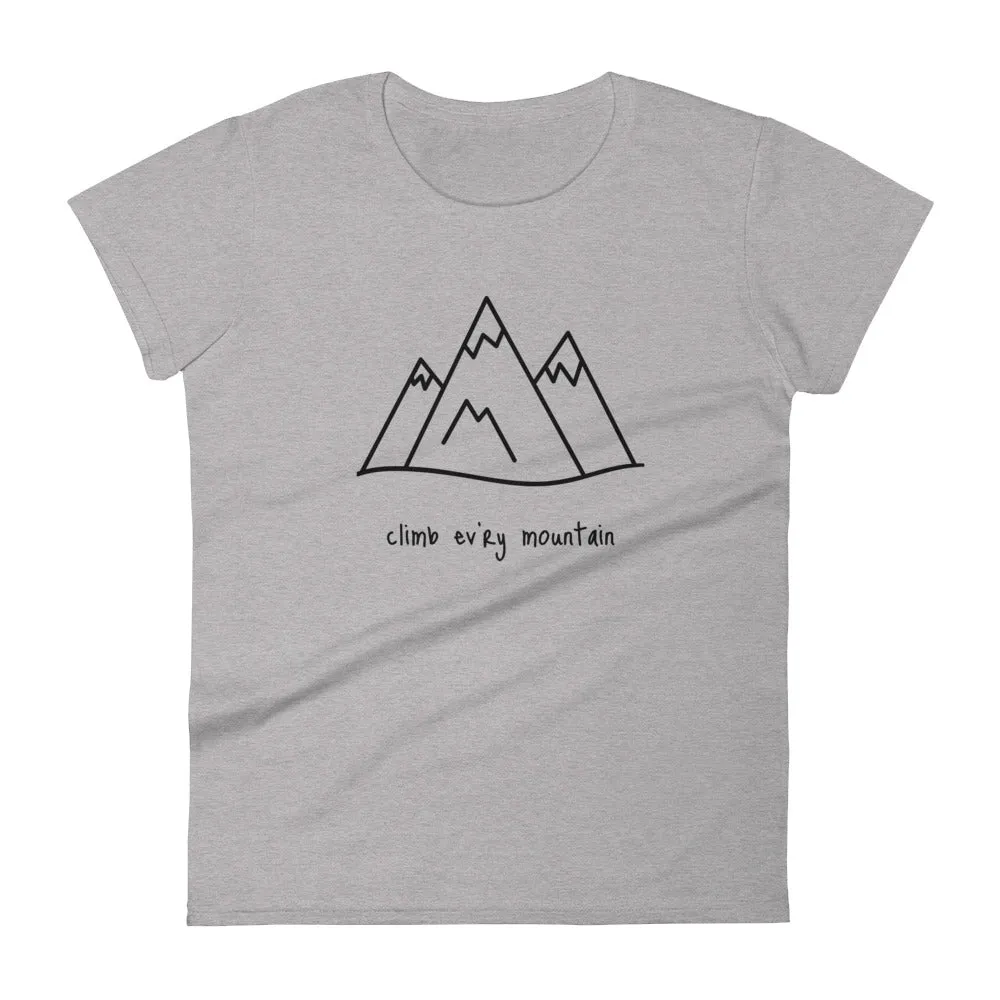 'Climb ev'ry mountain' women's short-sleeved shirt (8 colors)