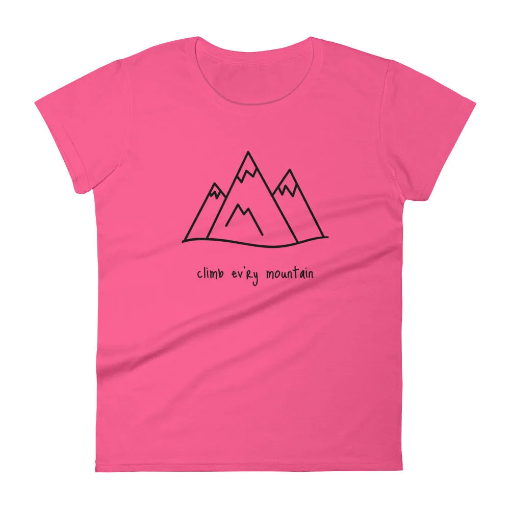 'Climb ev'ry mountain' women's short-sleeved shirt (8 colors)