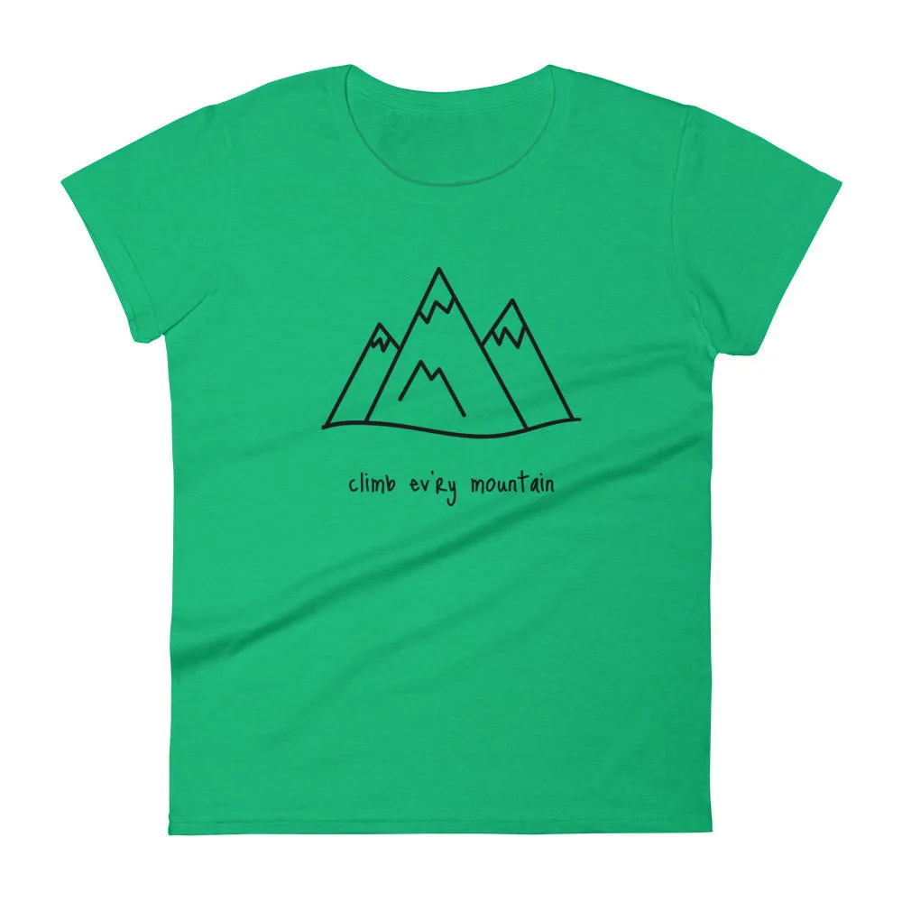 'Climb ev'ry mountain' women's short-sleeved shirt (8 colors)