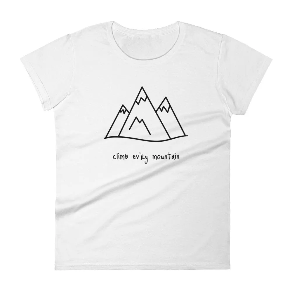 'Climb ev'ry mountain' women's short-sleeved shirt (8 colors)