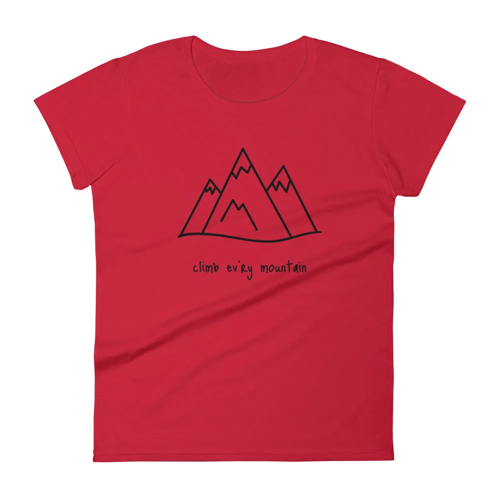 'Climb ev'ry mountain' women's short-sleeved shirt (8 colors)