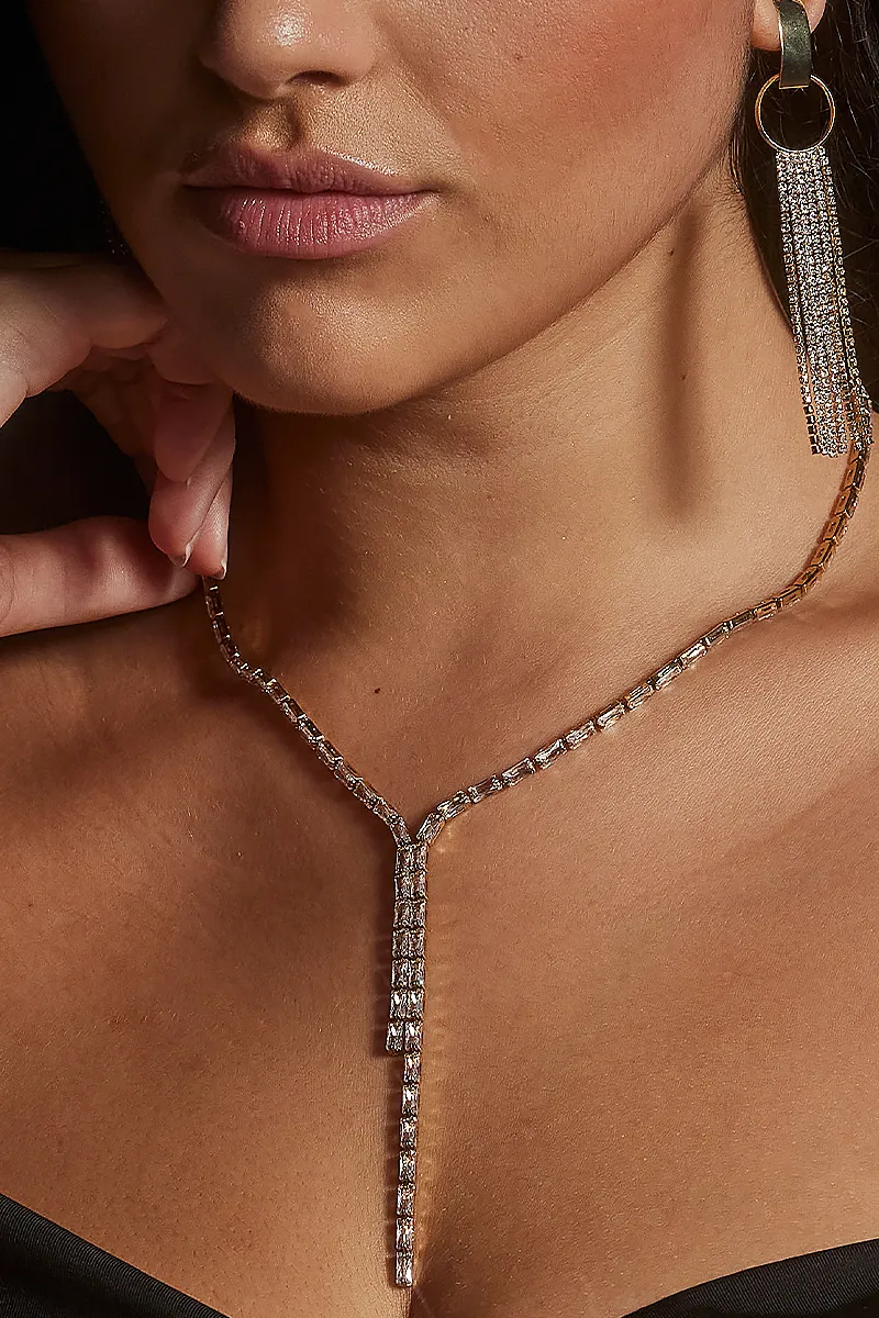 Curveins Sparkle Fringe Necklace