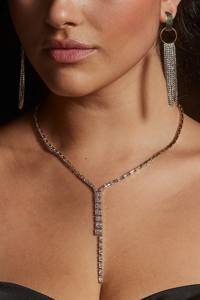 Curveins Sparkle Fringe Necklace
