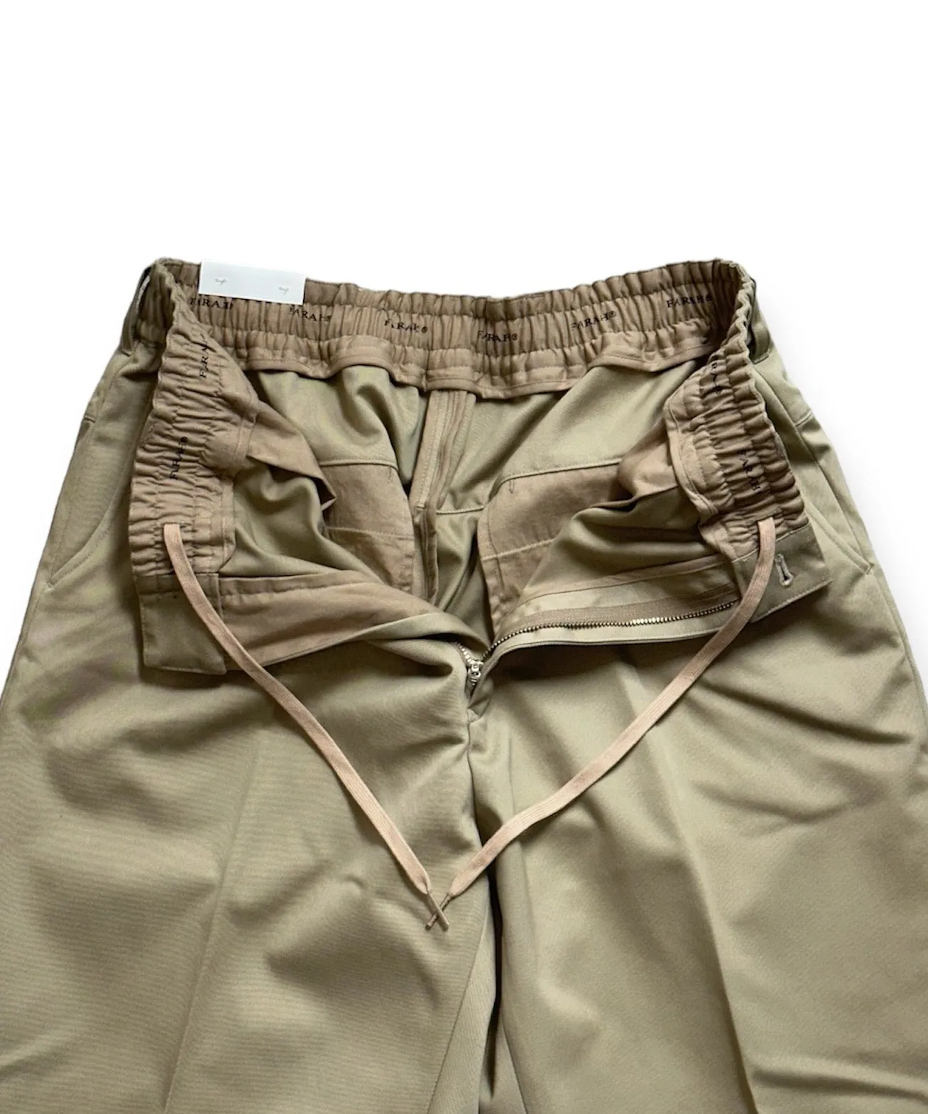 Easy Wide Tapered Pants "BEIGE"