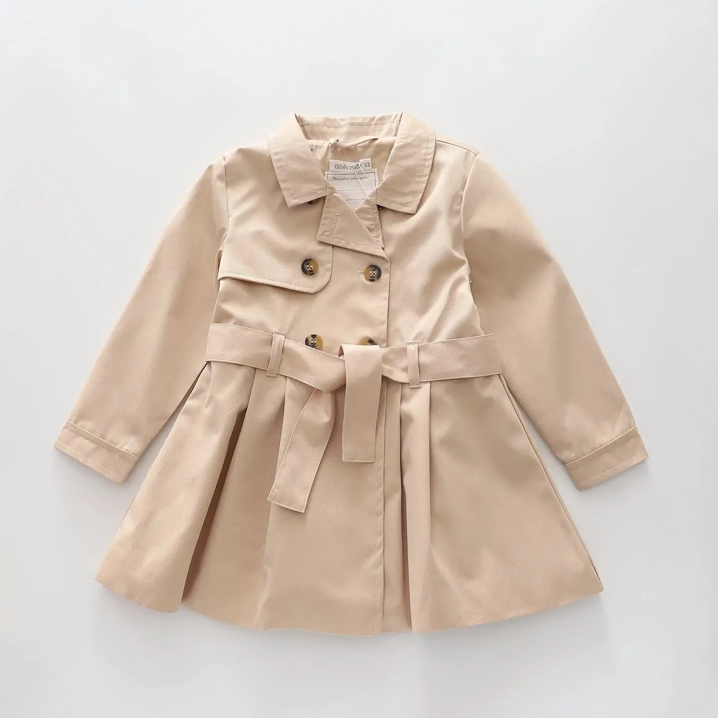 Girls Beige Trench Coat