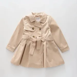 Girls Beige Trench Coat