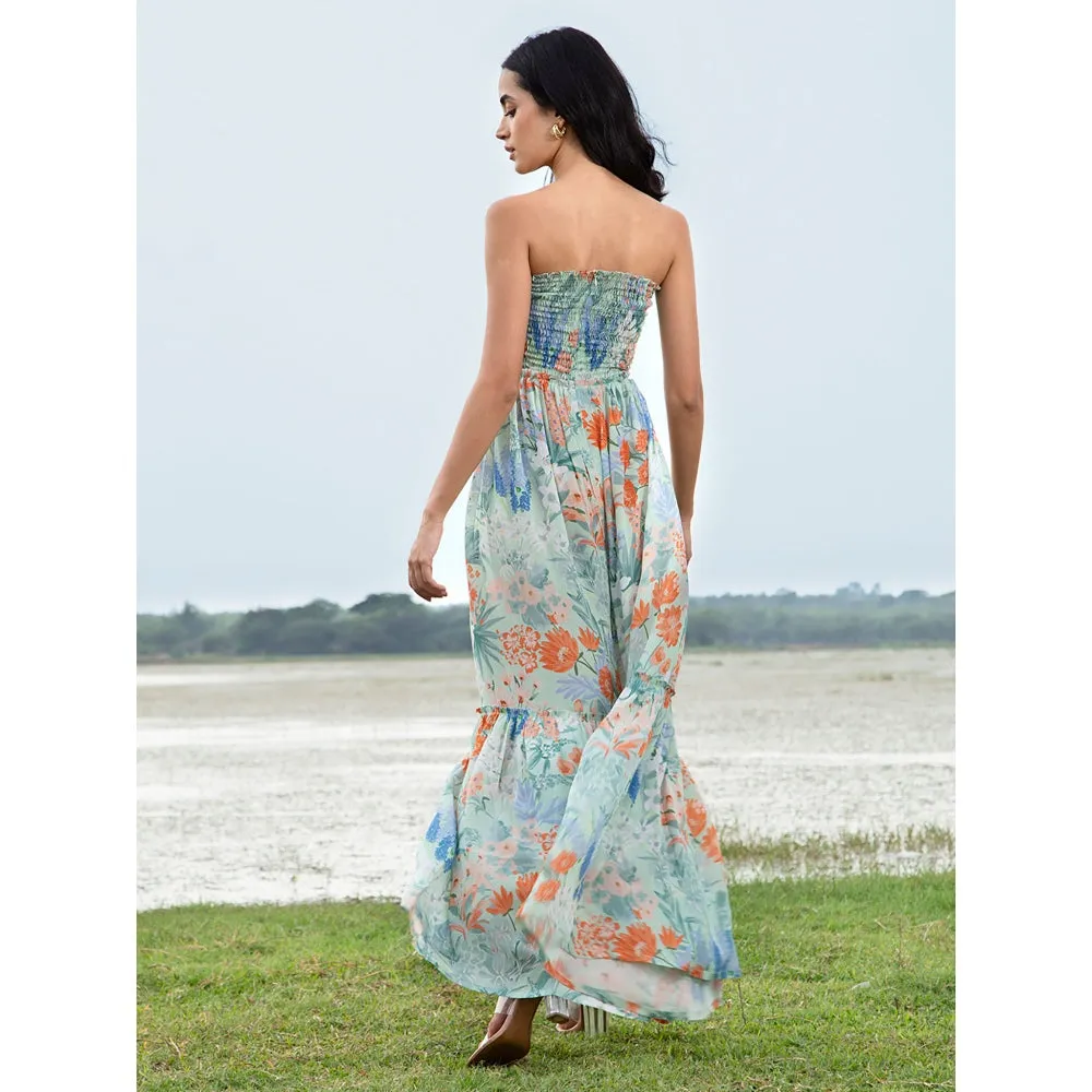 House of Soi Blue Printed Jumpsuit
