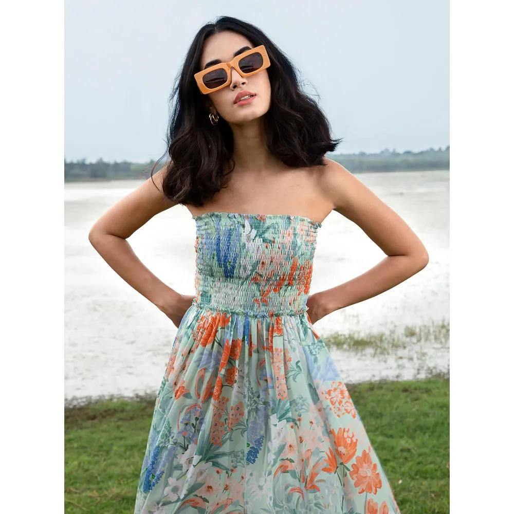 House of Soi Blue Printed Jumpsuit
