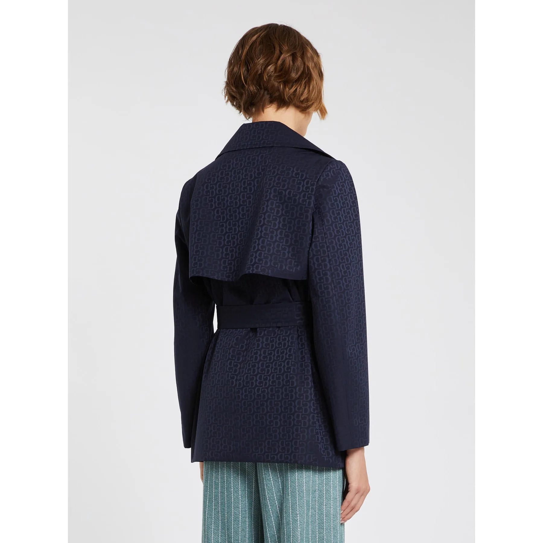 IBLUES Navy Short Trench Coat