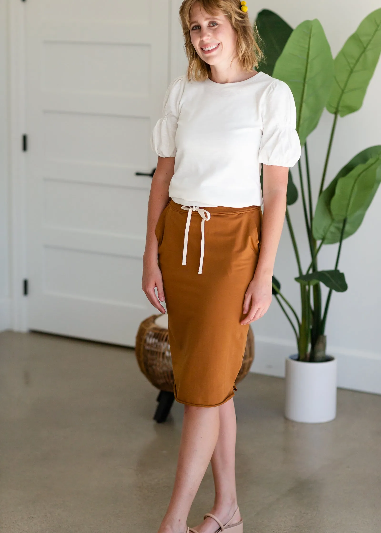 Ivory Bubble Sleeve Top - FINAL SALE