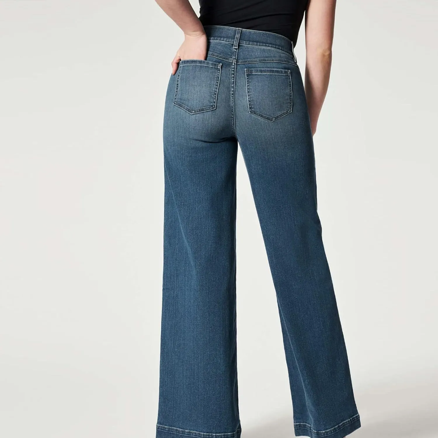 Jeans for Women Trendy High Waisted Flare Jeans Baggy Cropped Denim Pants 90s Jeans Stretchy Boyfriend Jeans
