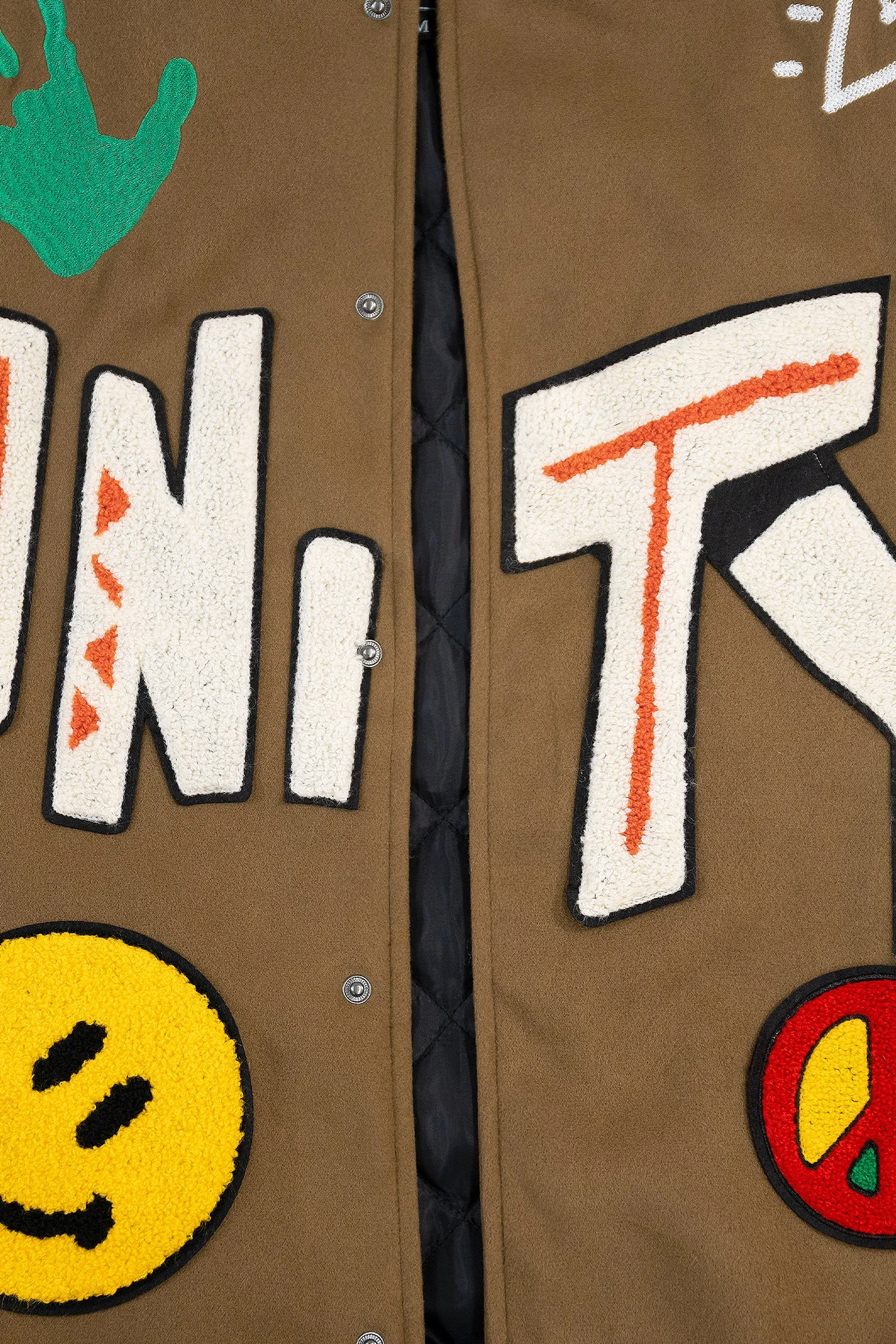 Men's Unity Peace & Love Wool Varsity Jacket