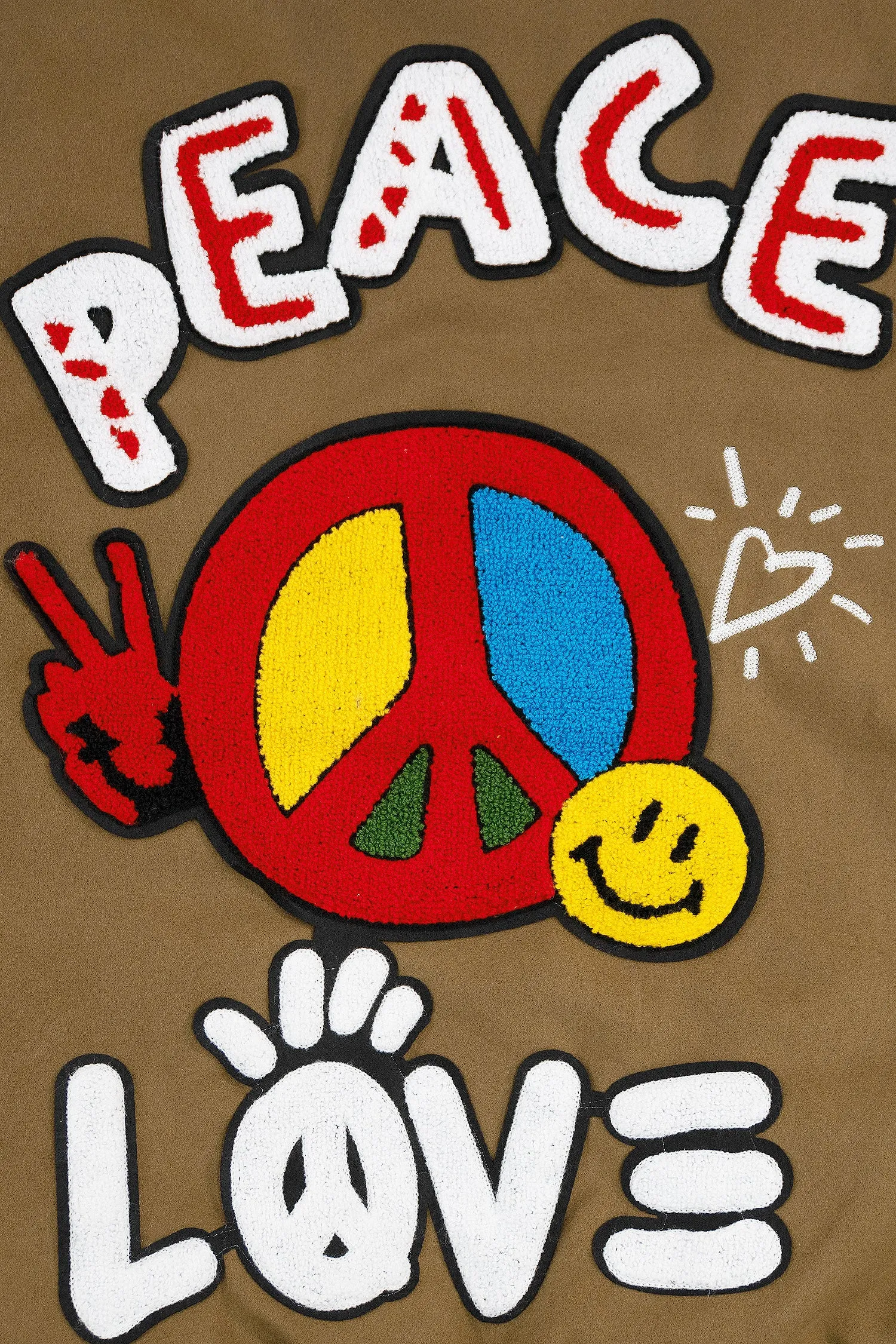 Men's Unity Peace & Love Wool Varsity Jacket