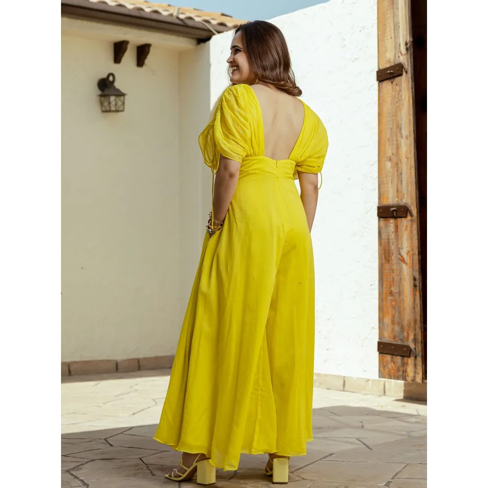 ORDINAREE Honey Glaze Mulmul Jumpsuit