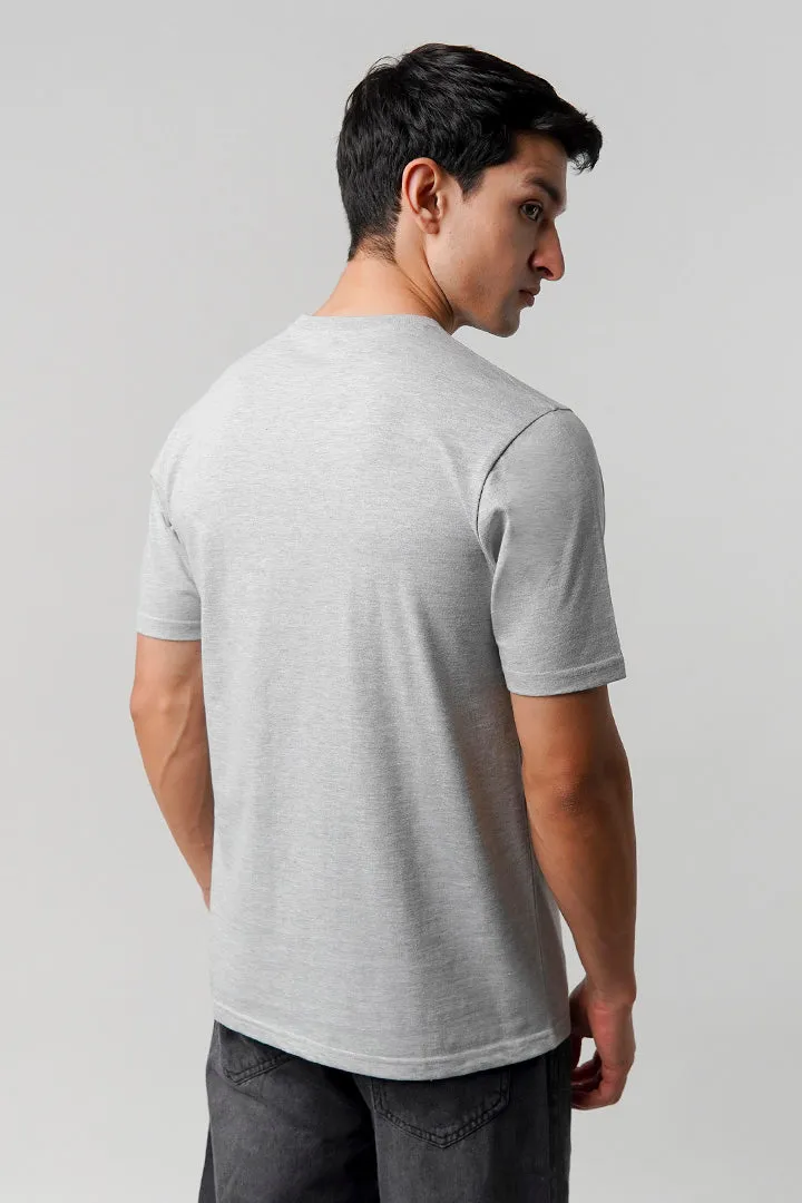 Regular Fit Crew Neck T-Shirt - Heather Grey