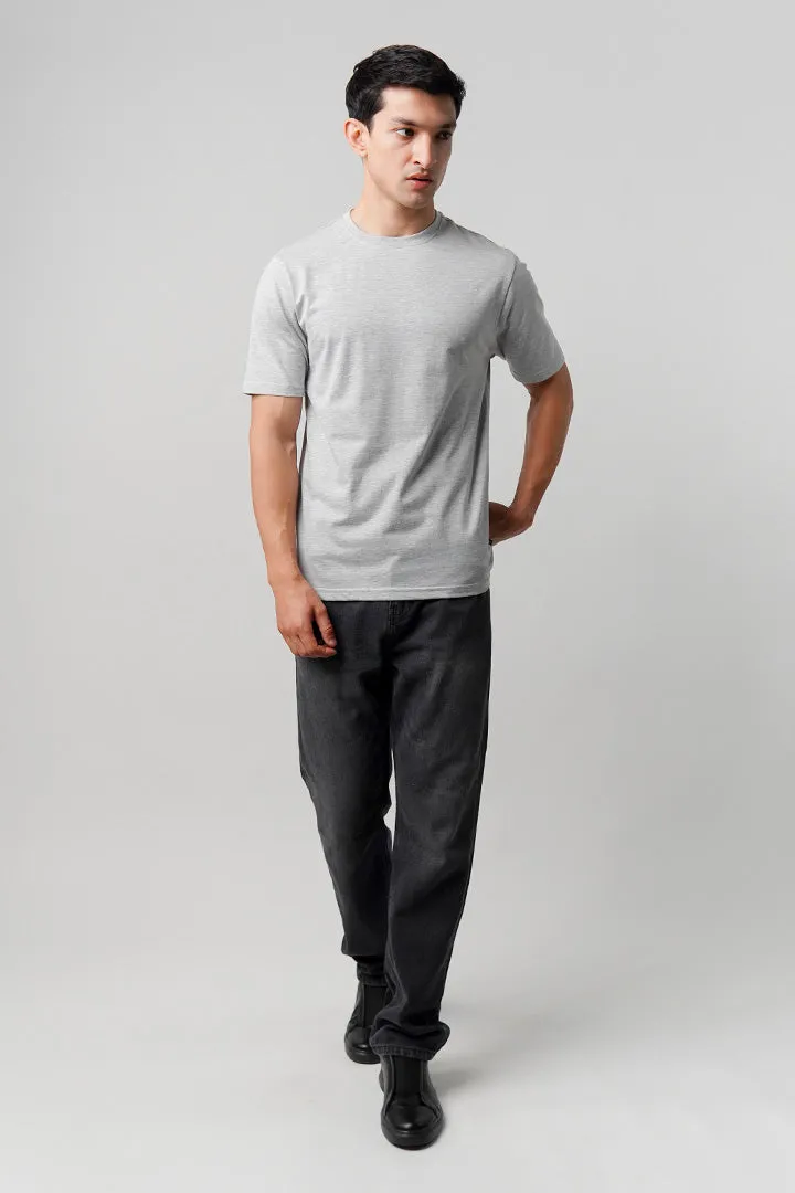 Regular Fit Crew Neck T-Shirt - Heather Grey