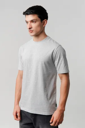 Regular Fit Crew Neck T-Shirt - Heather Grey