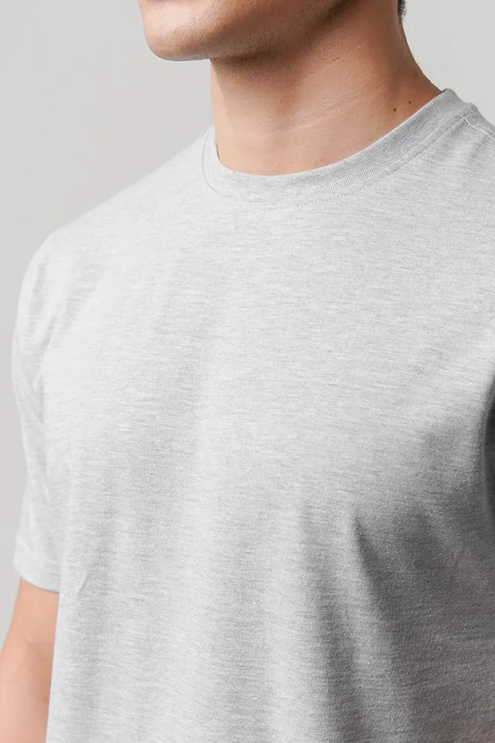 Regular Fit Crew Neck T-Shirt - Heather Grey