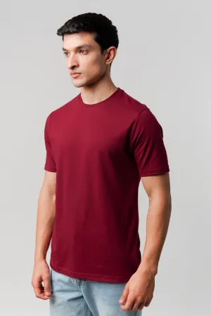 Regular Fit Crew Neck T-Shirt - Maroon