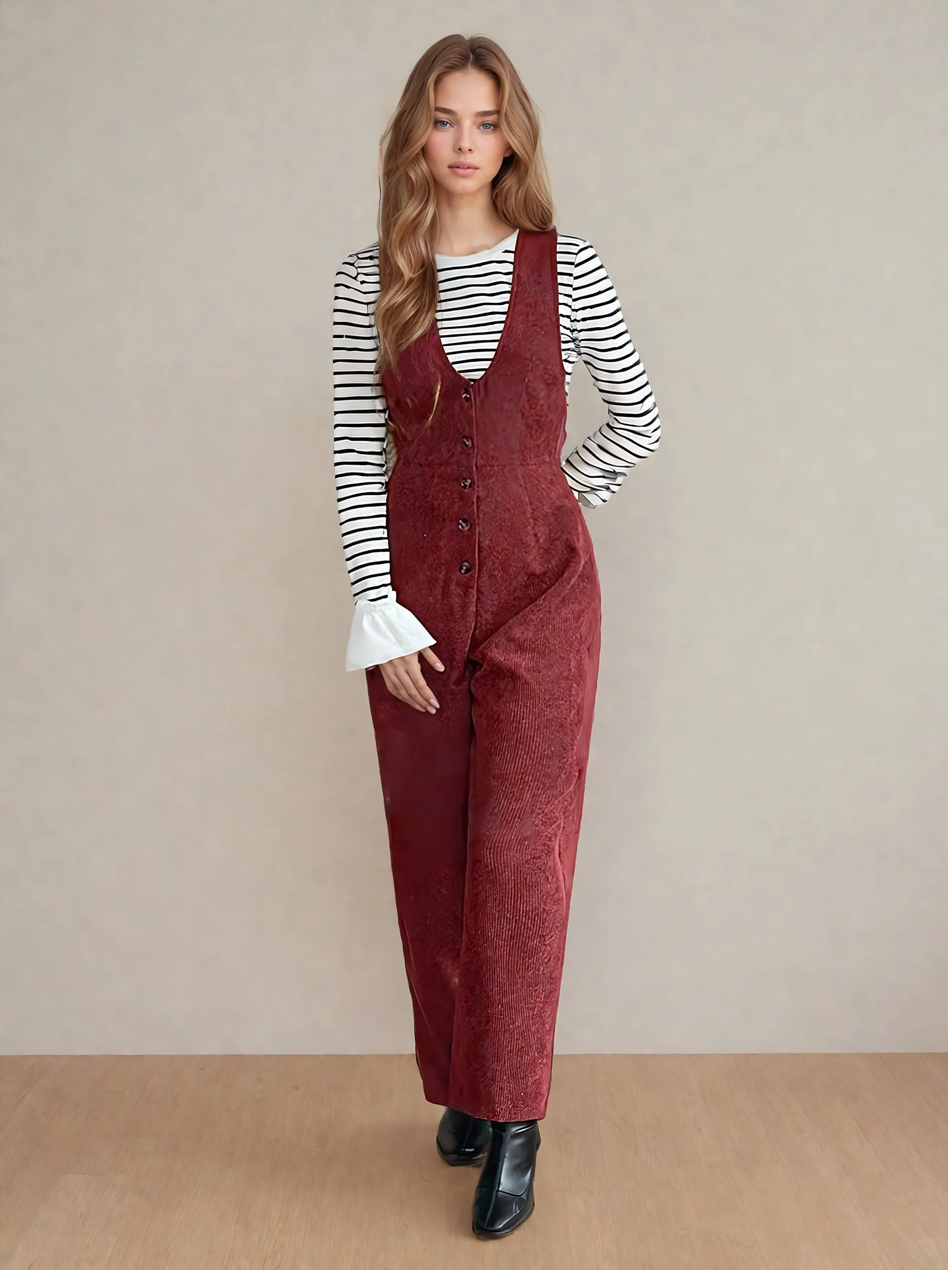 V-Neck Jumpsuit PDF Sewing Pattern