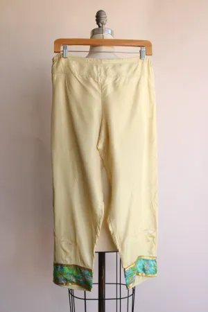 Vintage 1950s 1960s Hollywood Costume Pants Yellow Asian Wide Legged