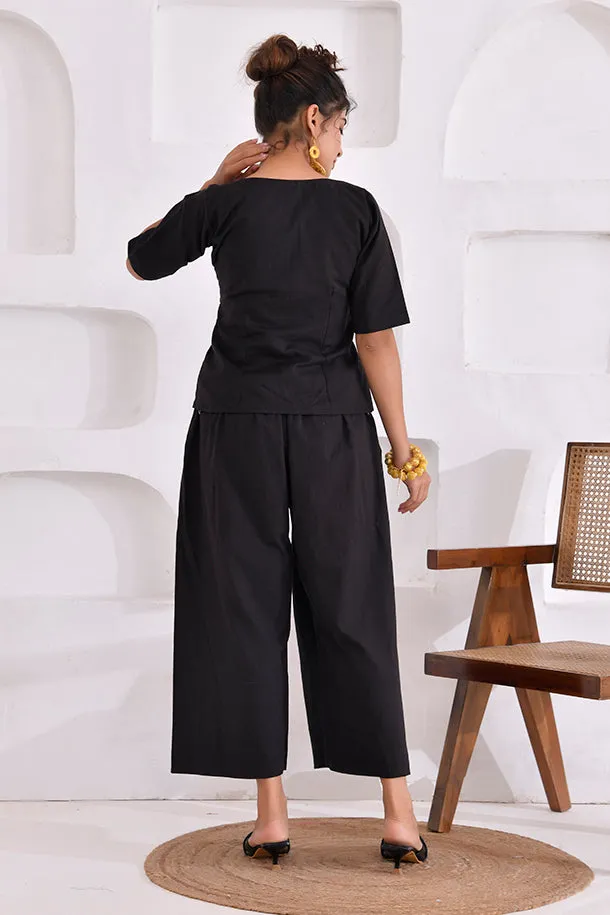Vivid Vibes Black Co-Ord Set