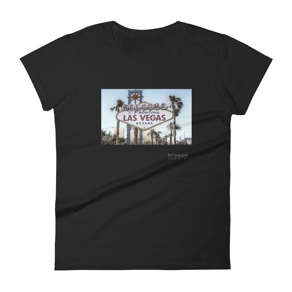 'Welcome to Vegas' women's short-sleeved shirt (13 colors)