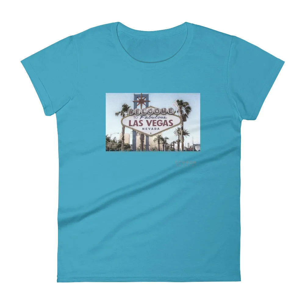 'Welcome to Vegas' women's short-sleeved shirt (13 colors)