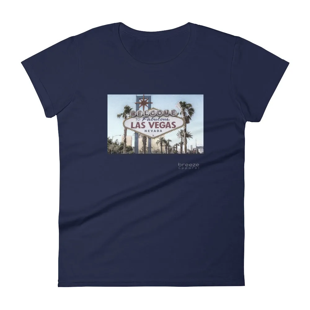 'Welcome to Vegas' women's short-sleeved shirt (13 colors)