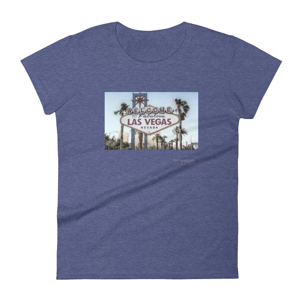 'Welcome to Vegas' women's short-sleeved shirt (13 colors)