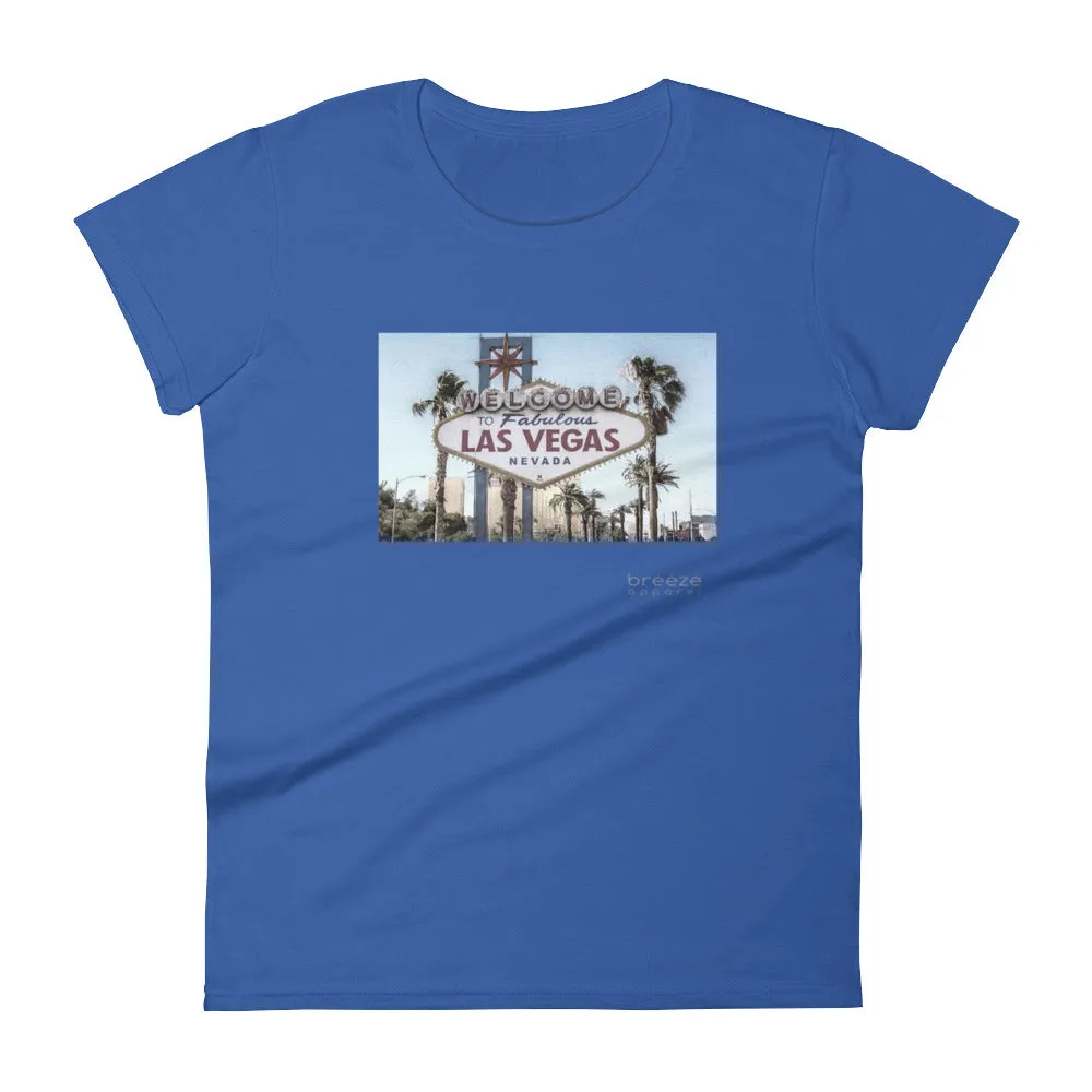 'Welcome to Vegas' women's short-sleeved shirt (13 colors)