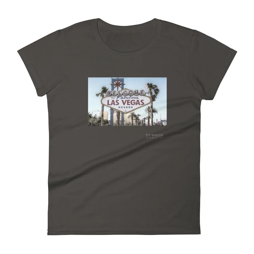 'Welcome to Vegas' women's short-sleeved shirt (13 colors)
