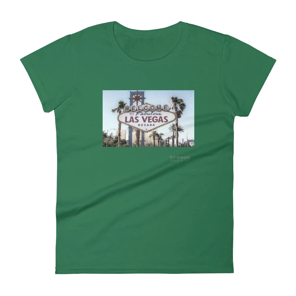 'Welcome to Vegas' women's short-sleeved shirt (13 colors)